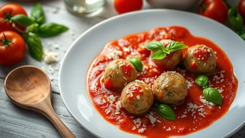 Italienska köttbullar i tomatsås hemma