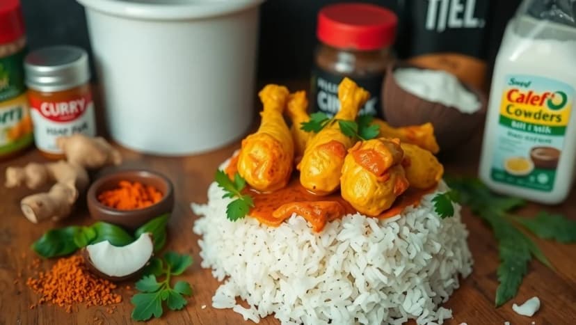 Kyckling curry med ris hemma på 30 minuter