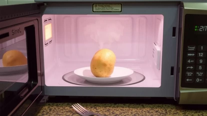 Så gör du bakad potatis i micron på 10 minuter